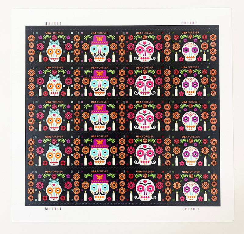 Day of the Dead Halloween Forever First Class Postage Stamps