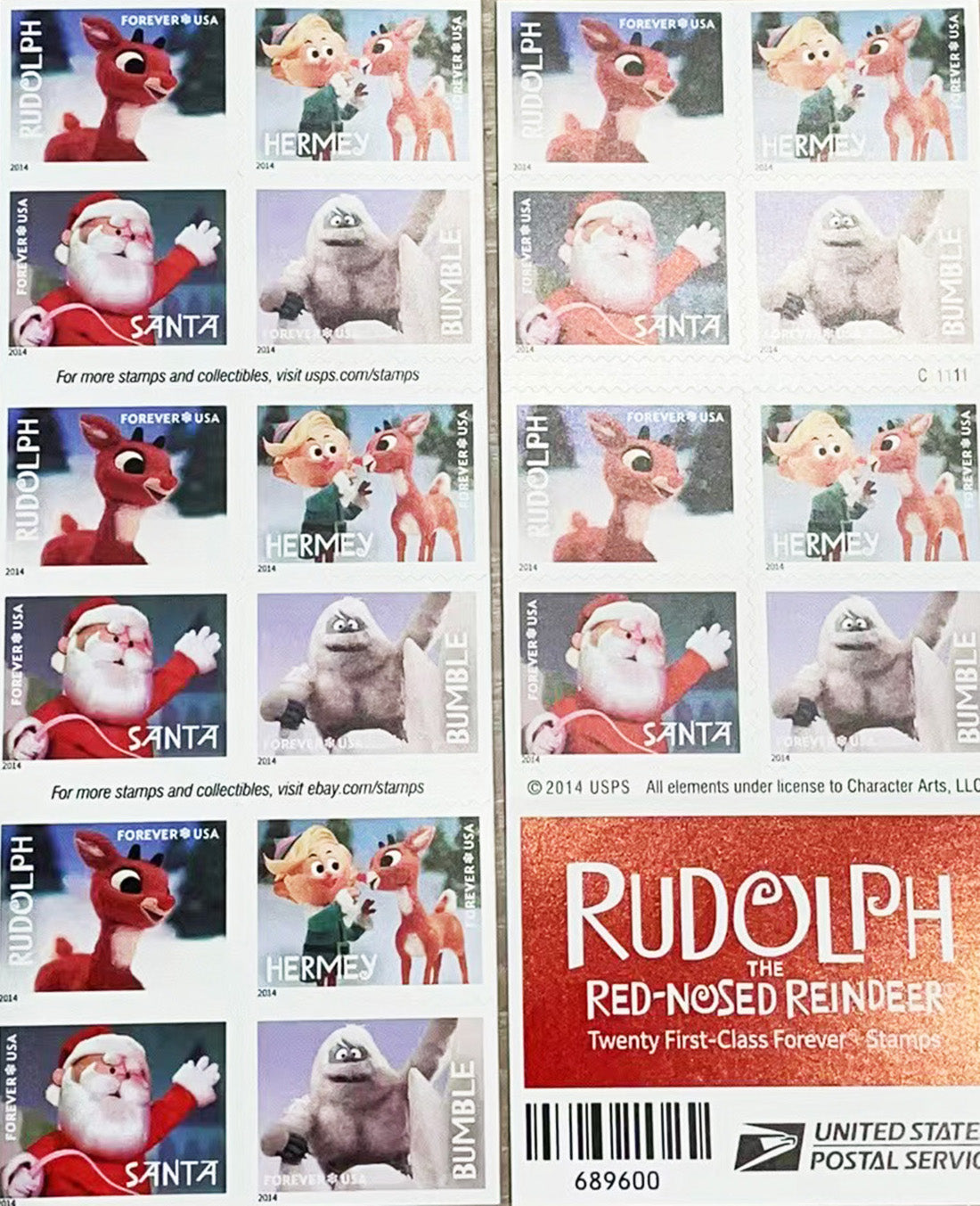 First Class Forever Stamps Rudolph the Red-Nosed Reindeer