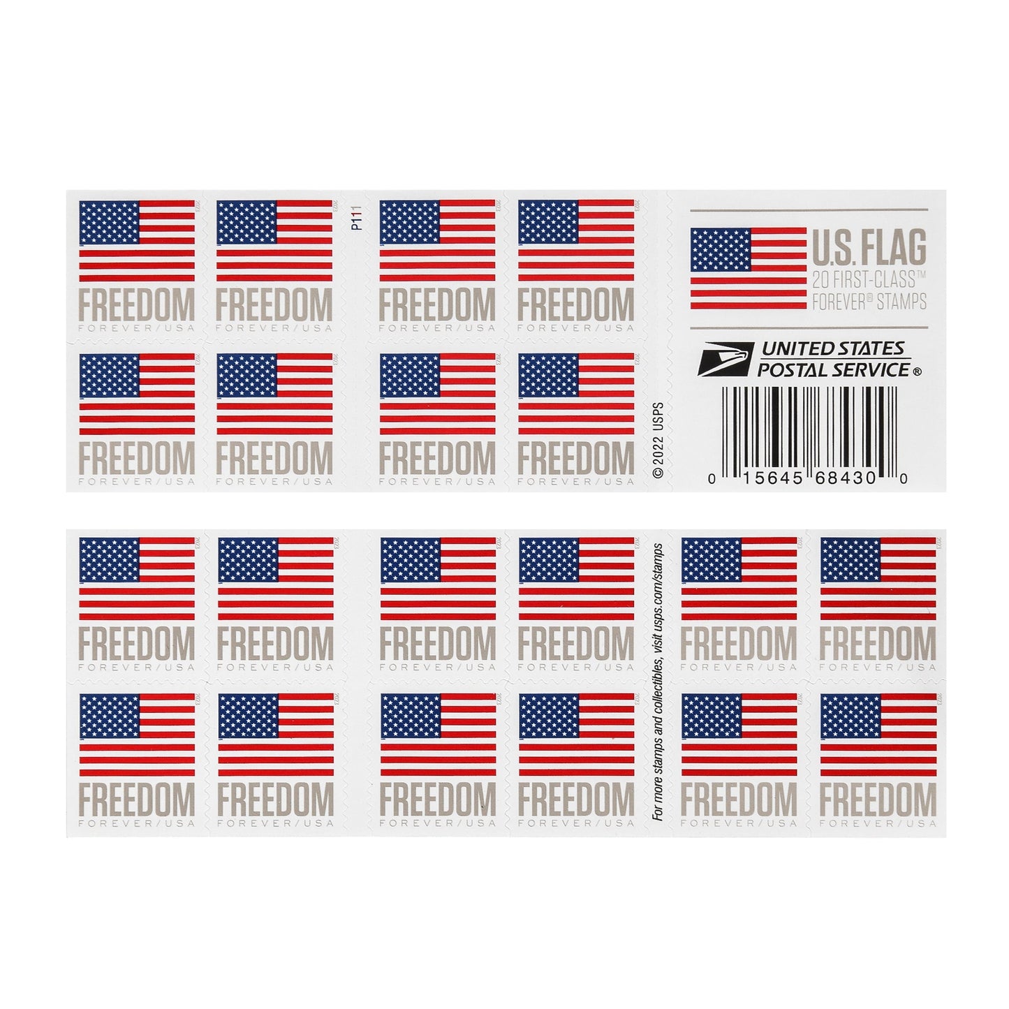 US Flags / Freedom Booklets Rolls Forever First Class Postage Stamps (2023)