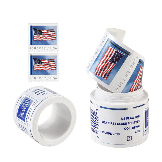 US Flags in Rolls / Booklets Forever First Class Postage Stamps (2019)