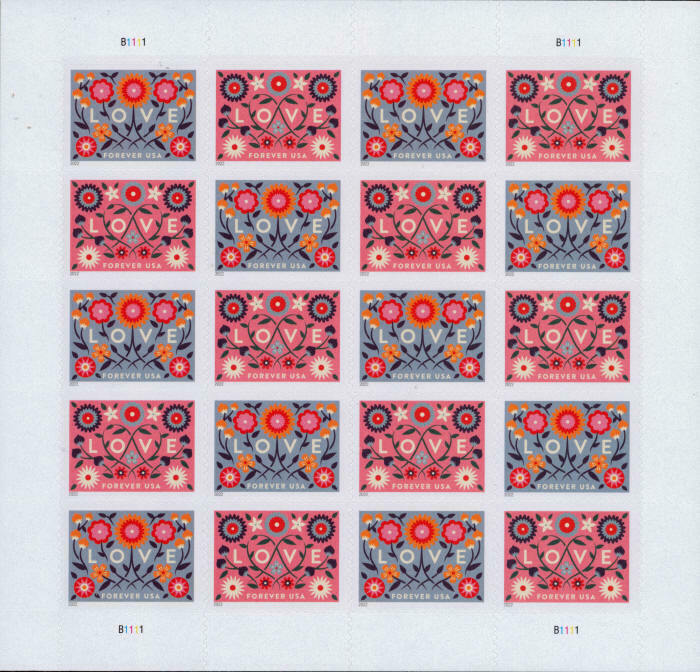 Love Forever First Class Postage Stamps (2022)