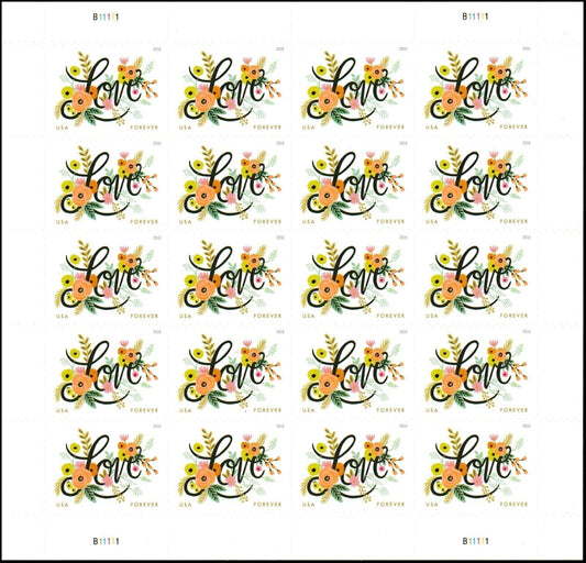 Love Flourishes Forever First Class Postage Stamps