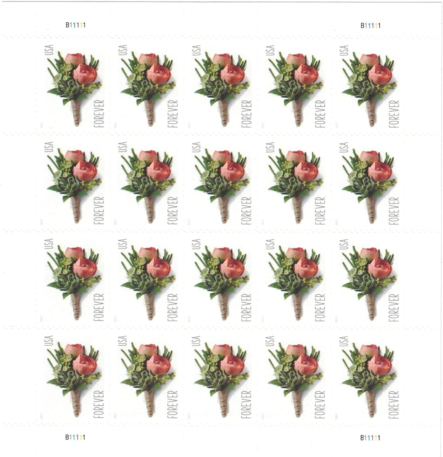 Celebration Boutonniere Forever Postage Stamps