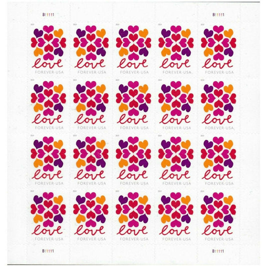 Love Hearts Blossom Forever First Class Postage Stamps (2019)