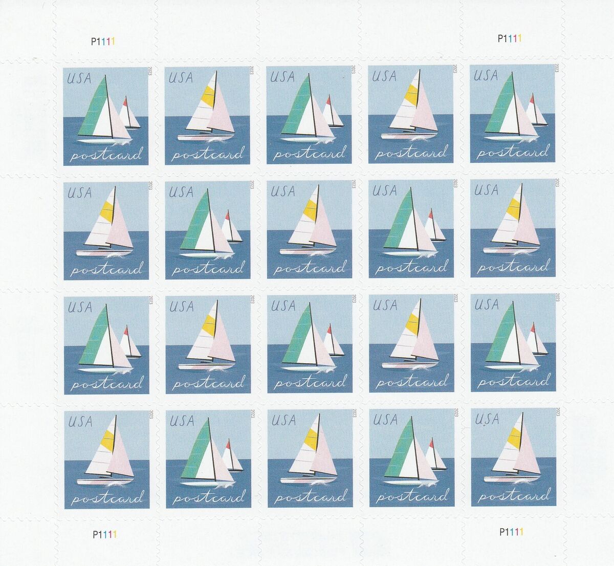 Sailboats Forever Postcard Stamps (2023)