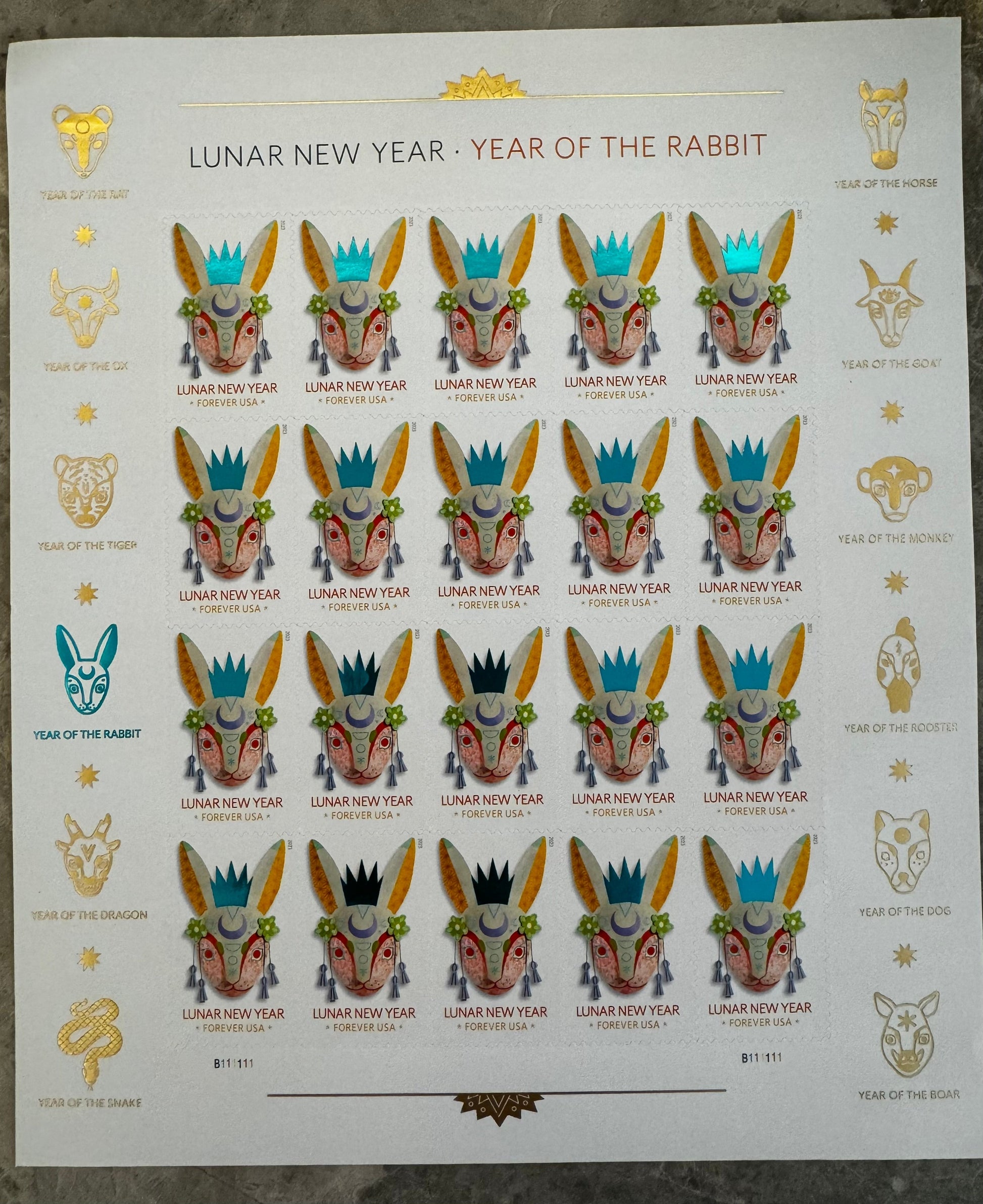 USPS Year of the Rabbit Lunar New Year Forever Postage Stamps – Stamps ...