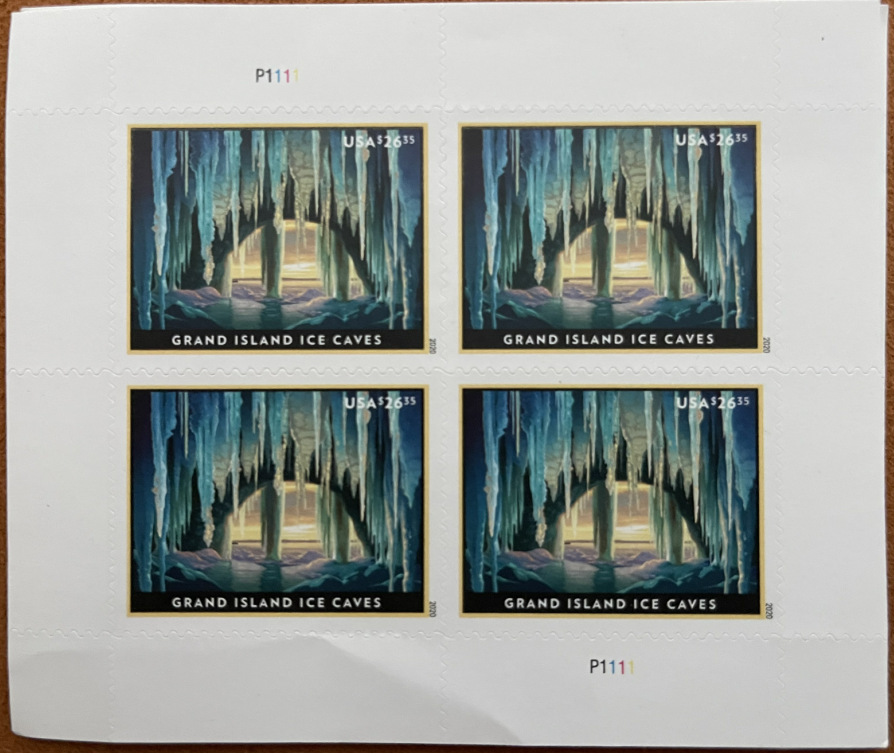 Grand Island Ice Cave Express Priority Stamps (2020)